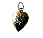 Vintage Diamond Heart Pendant
