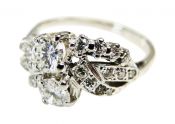 Vintage Diamond Toi et Moi Ring