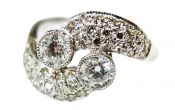 Vintage Diamond Toi et Moi Ring