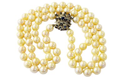 Vintage Double Strand Cultured Pearl Necklace