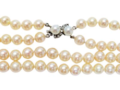 Vintage Double Strand Pearl Necklace