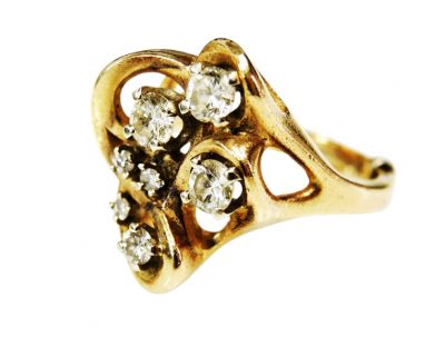 Vintage Freeform Diamond Ring