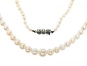 Vintage Graduated Cultured Pearl Necklace
