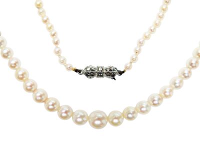 Vintage Graduated Cultured Pearl Necklace