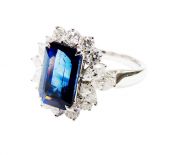 Vintage Inspired Sapphire and Diamond Ring