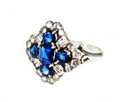 Vintage Inspired Sapphire and Diamond Ring