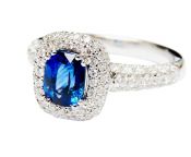 Vintage Inspired Sapphire and Diamond Ring