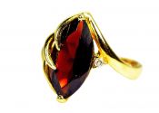 Vintage Marquise Garnet and Diamond Ring