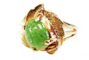 Vintage Nephrite Jade Solitaire Ring