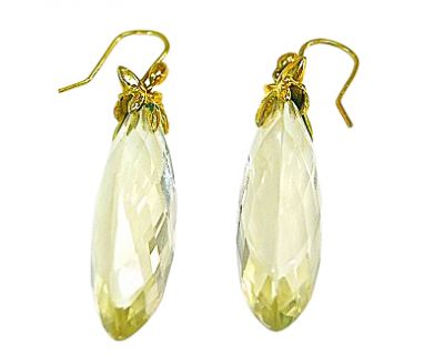 Vintage Prasiolite Earrings