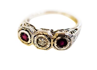 Vintage Ruby and Diamond Ring