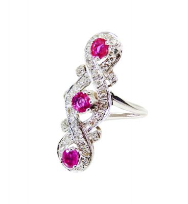 Vintage Ruby and Diamond Ring