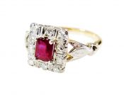 Vintage Ruby and Diamond Ring