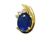 Vintage Sapphire and Diamond Pendant