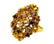 Vintage Sapphire and Diamond Ring