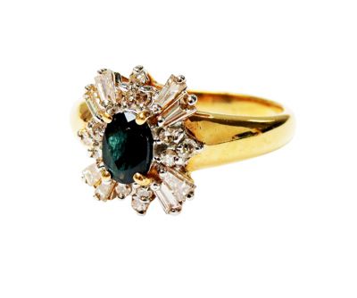 Vintage Sapphire and Diamond Ring