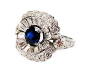 Vintage Sapphire and Diamond Ring