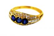 Vintage Sapphire and Diamond Ring