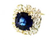 Vintage Sapphire and Diamond Ring