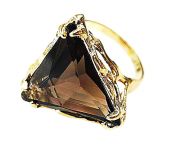 Vintage Smoky Quartz Solitaire Ring