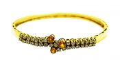 Vintage Yellow Sapphire and Diamond Bracelet