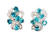 Vintage Zircon and Cubic Zirconia Earrings
