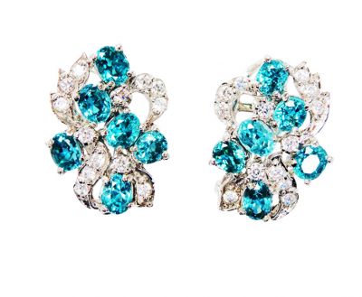 Vintage Zircon and Cubic Zirconia Earrings