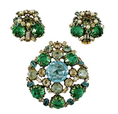 Vintage 1950’s Schreiner Brooch & Suite