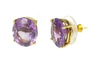 Vintage Amethyst Stud Earrings