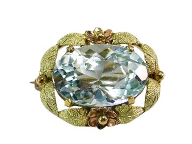 Vintage Aquamarine Brooch