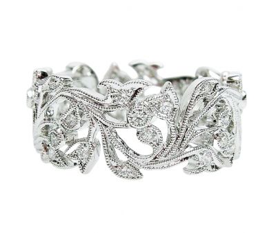 Vintage Art Deco Inspired Diamond Eternity Band