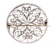 Vintage Diamond 18kt and Platinum Pendant/Brooch