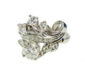 Vintage Diamond Floral Ring