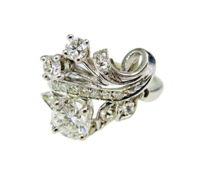Vintage Diamond Floral Ring