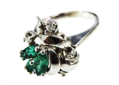 Vintage Emerald and Diamond Ring