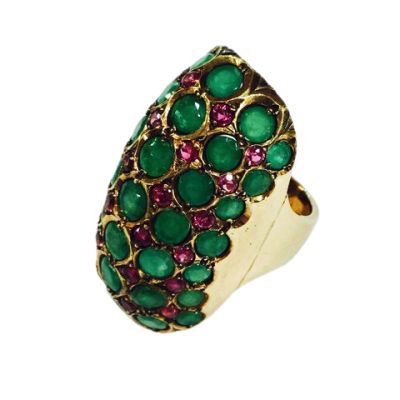 Vintage Emerald and Ruby Ring