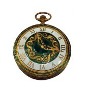 Vintage Italian Florentine Pocket Watch Powder Compact