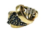 Vintage Diamond and Sapphire 10-14kt Ring