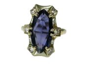 Vintage Synthetic Sapphire Ring