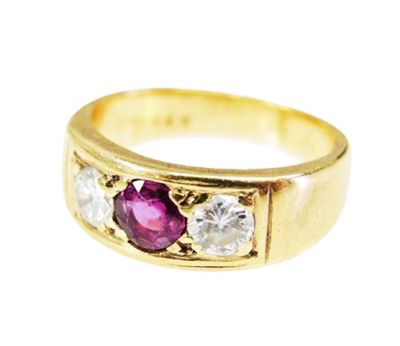 Vintage Ruby and Diamond Ring