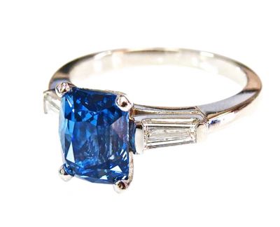 Vintage 5.0ct Sapphire and Diamond Ring