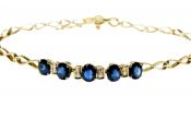 Vintage Sapphire and Diamond Bracelet
