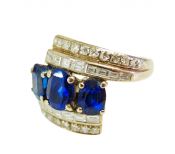 Vintage Sapphire and Diamond Ring