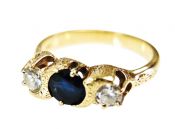 Vintage Sapphire and Diamond Ring