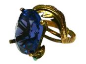 Vintage Synthetic Sapphire Ring