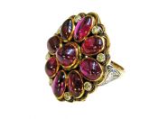 Vintage Tourmaline and Diamond Ring
