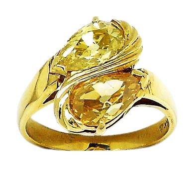 Vintage Yellow  Diamond Ring
