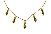 Vintage Peridot and Pearl Necklace