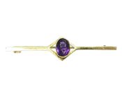 Amethyst Bar Brooch