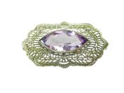 Amethyst Brooch